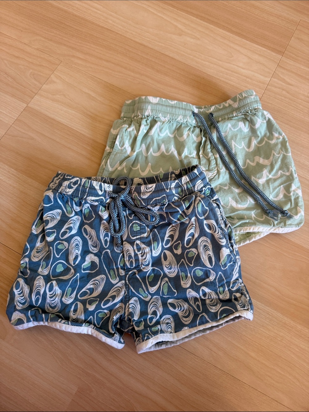 Baby Coastal Patterned hybrid Swim Shorts - Blue & Light Green